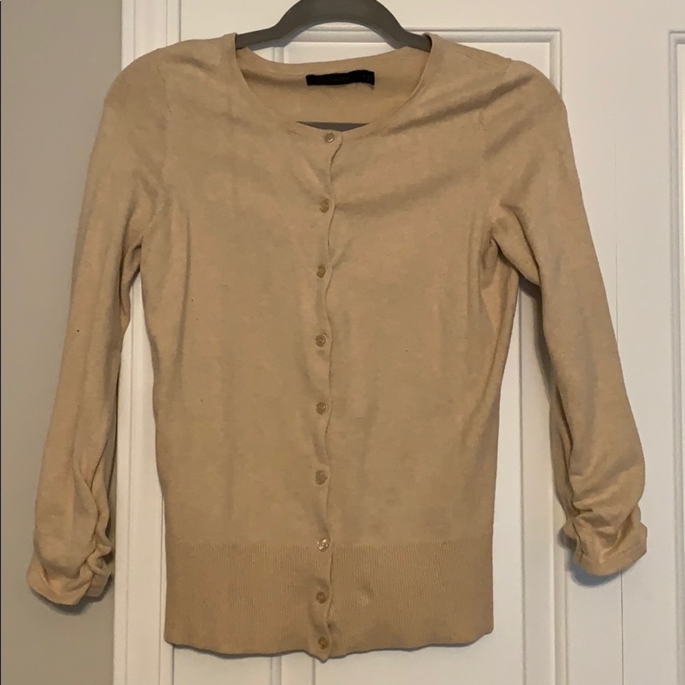 Beige 3/4 sleeve cardigan